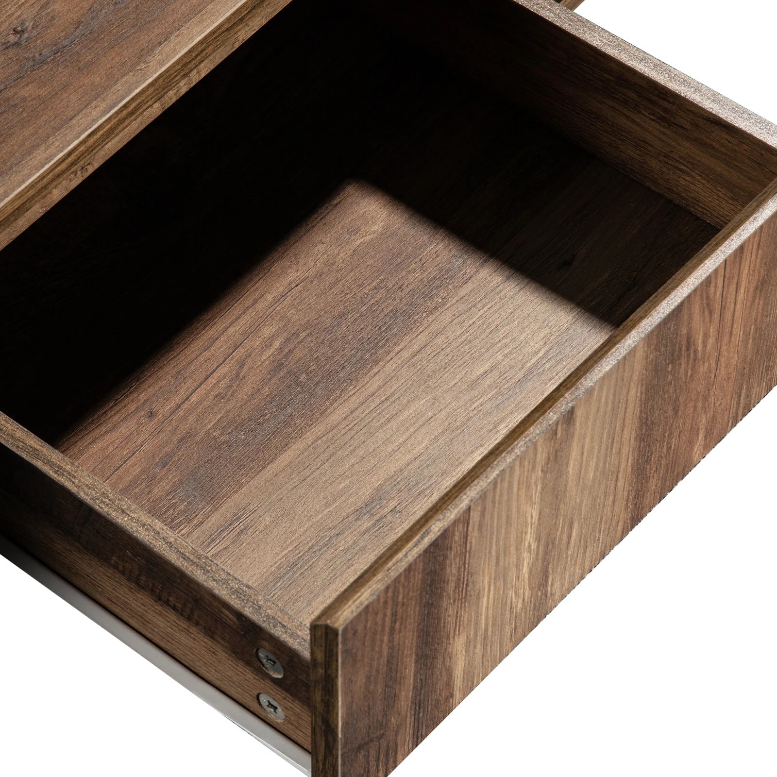 Comanlai Wood Grain Coffee Table with Drawer & Storage