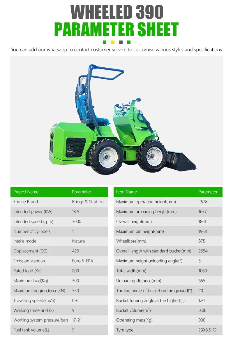 Nicosail 13.5KW Diesel Mini Skid Steer Loader – Compact Seat-Ride for Construction & Farm