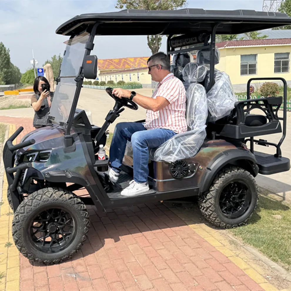 Street Legal 4-Seater Electric Golf Cart — 72V Lithium Battery, 5kW AC Motor