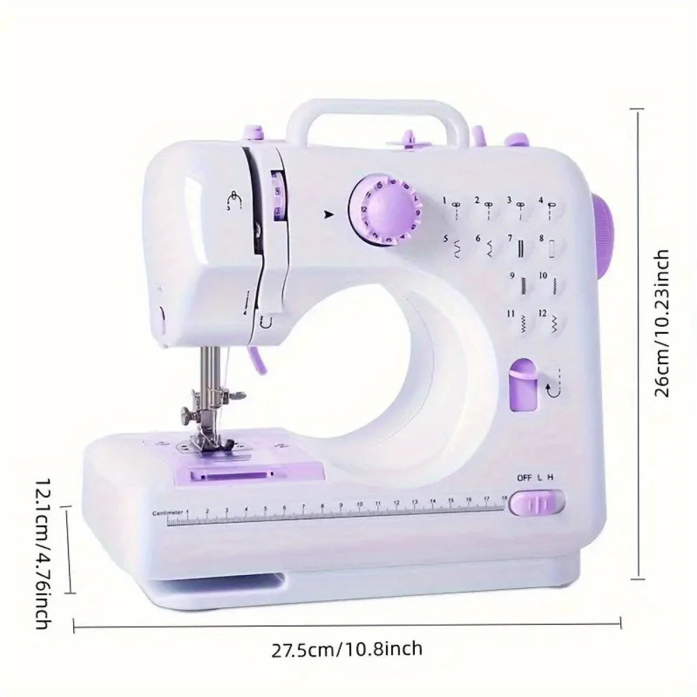 Electric Sewing Machine with Extension Table & 12 Built-In Stitches