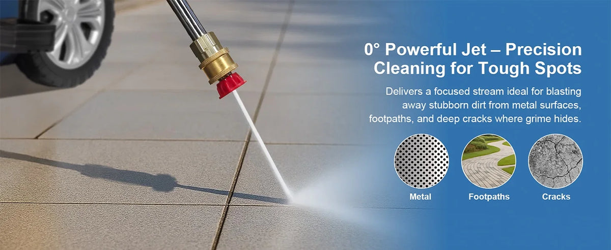 Electric Pressure Washer – Hose Reel & Five Nozzles