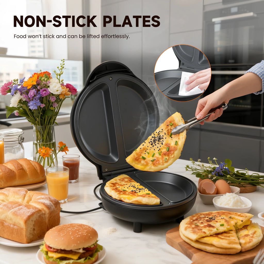 SUPERLEX 750W Electric Omelette & Bread Maker – Non-Stick, Multi-Function with Smart Light Indicator