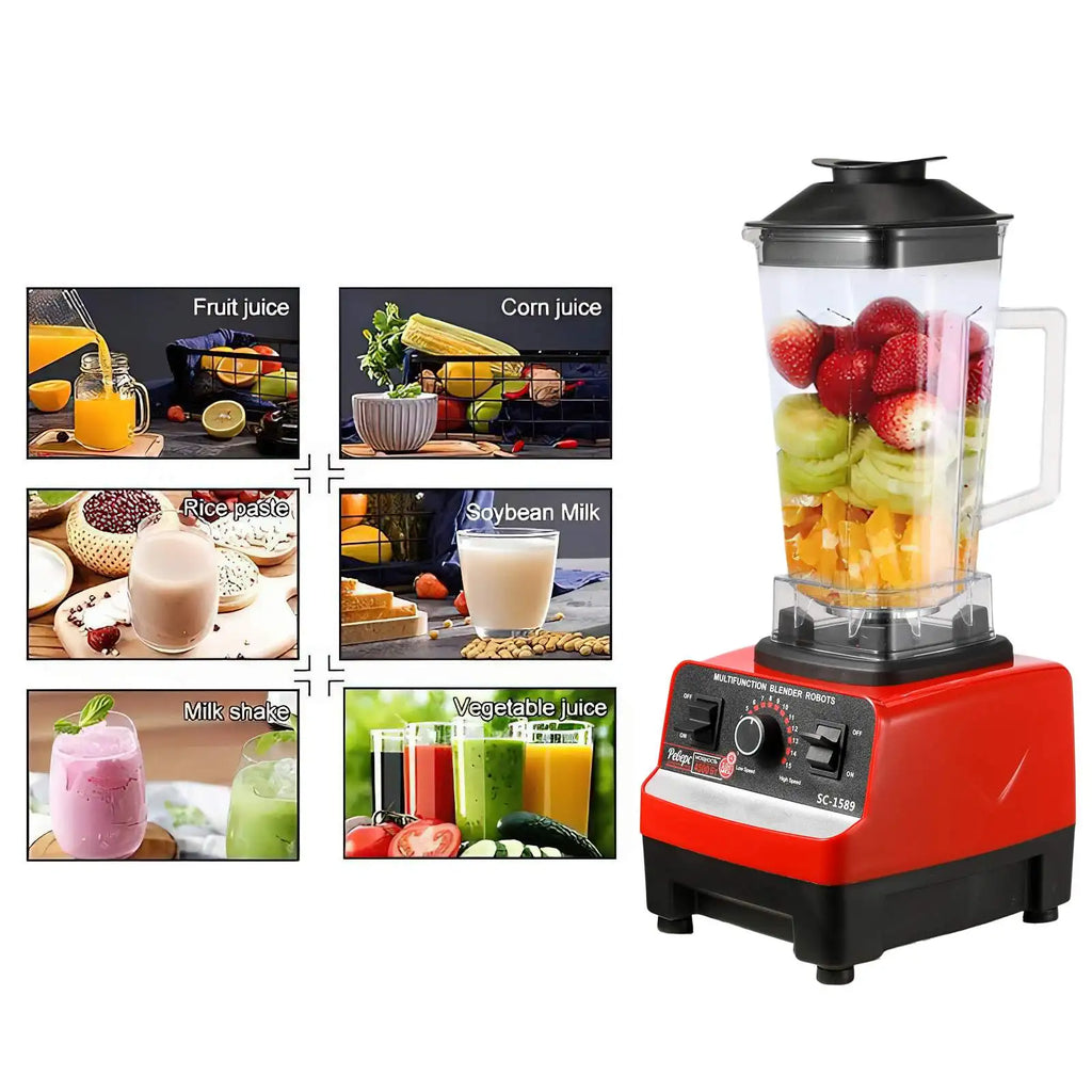 2000W Heavy Duty Commercial Blender – High-Power Ice & Smoothie Blender, BPA-Free, Food Processor