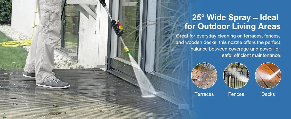 Electric Pressure Washer – Hose Reel & Five Nozzles