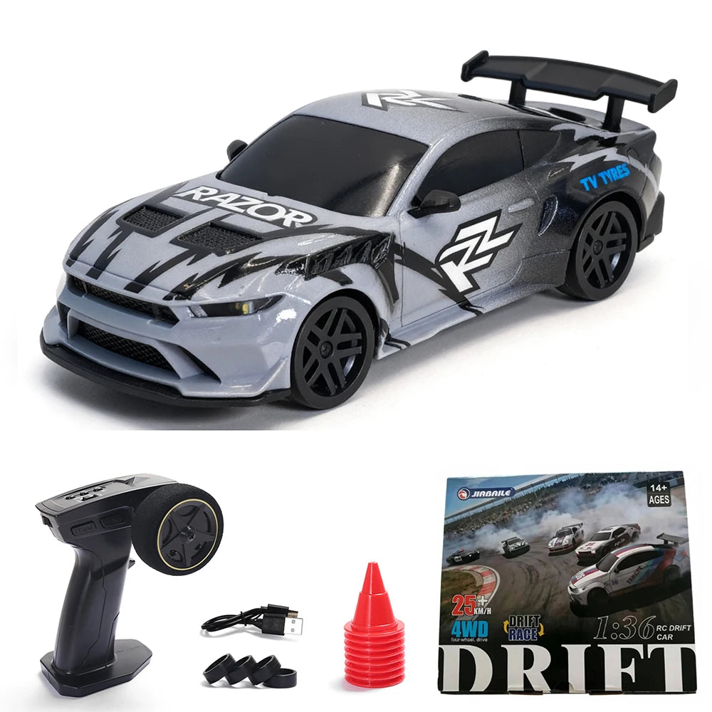1:36 4WD Mini RC Off-Road Crawler Car with LED Lights – Remote Control Toy for Kids & Adults