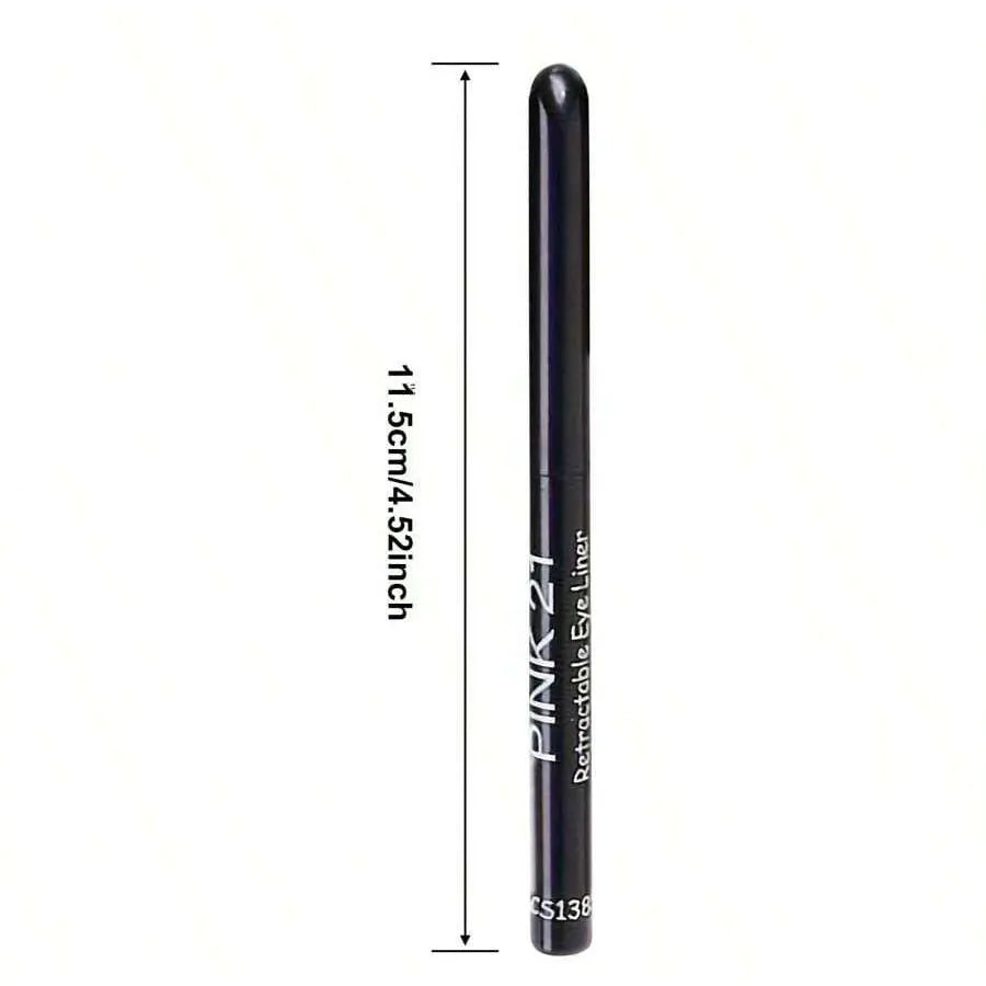 3-Pack Waterproof Black Eyeliner Pencils — Smudge-Proof Long-Lasting