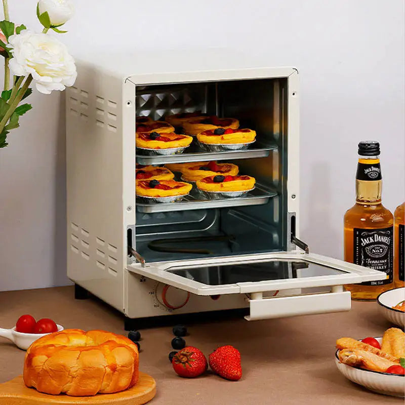 16L Mini Electric Toaster Oven — 3-Tier with Timer & Temperature Control for Baking & Roasting