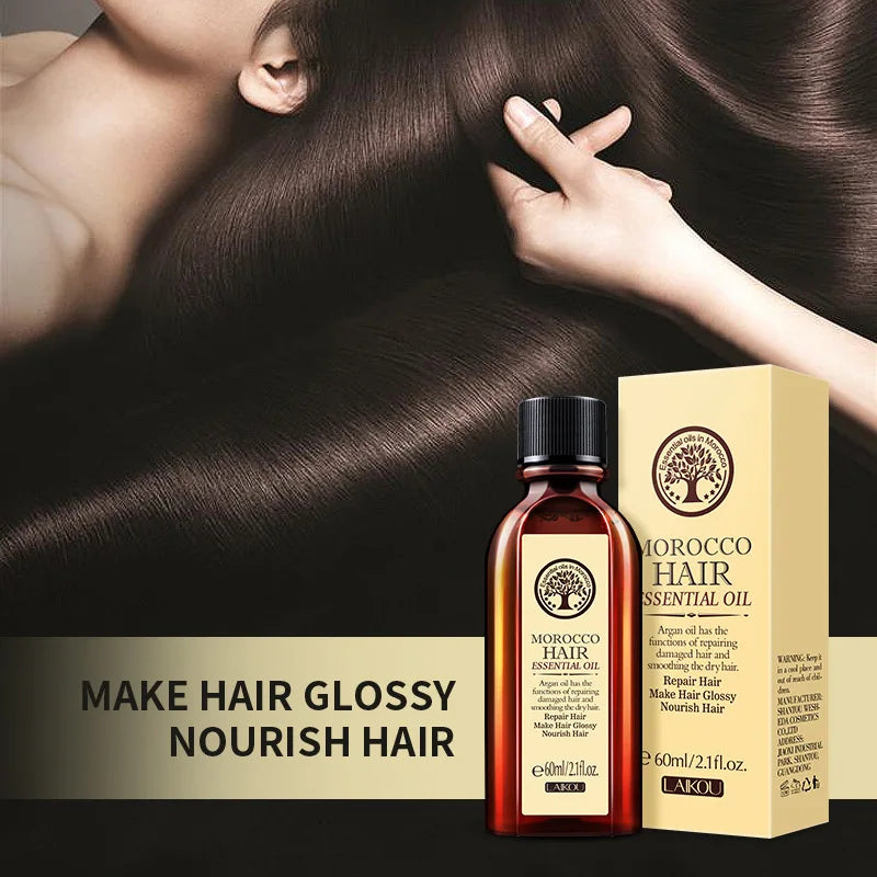 Moroccan Pure Argan Oil Hair Treatment — Leave-In Frizz & Dryness Repair Oil
