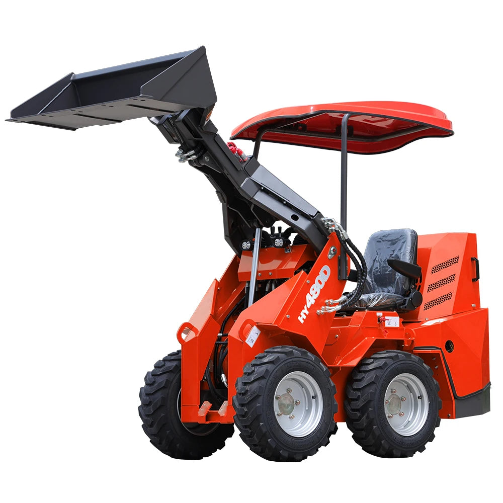 Huayee Kubota Compact Wheel Loader – 14HP Multifunctional Skid Steer for Construction & Home