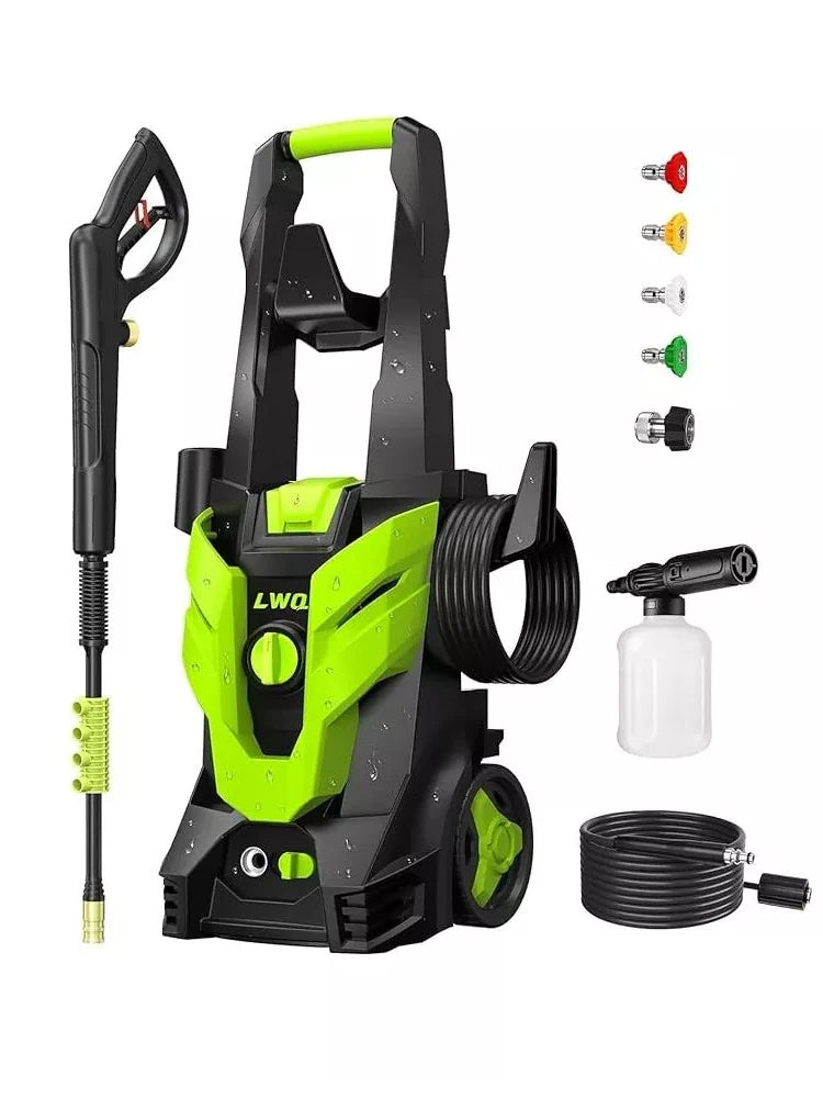 Electric Pressure Washer – Foam Cannon & 4 Spray Nozzles