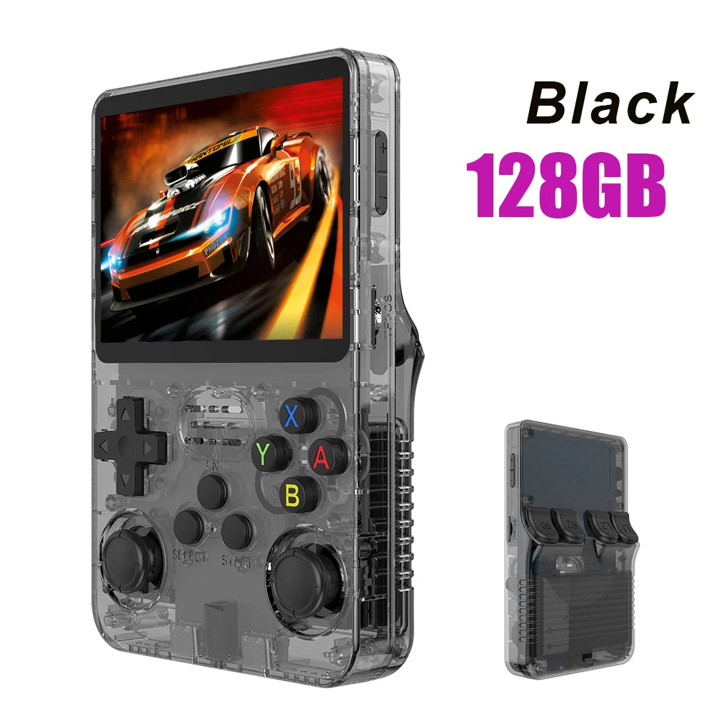 R36S Retro Handheld Game Console — 128GB, 3.5" IPS Screen, Linux, 64GB Games