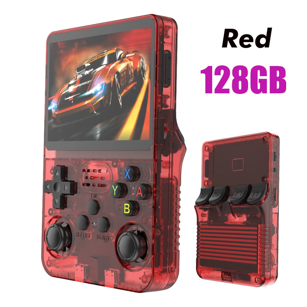 R36S Retro Handheld Game Console — 128GB, 3.5" IPS Screen, Linux, 64GB Games