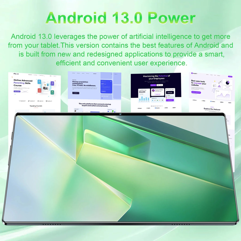 10.36" Android 13 Tablet – 16GB RAM, Up to 1TB ROM, 5G Wi-Fi, Dual SIM, GPS