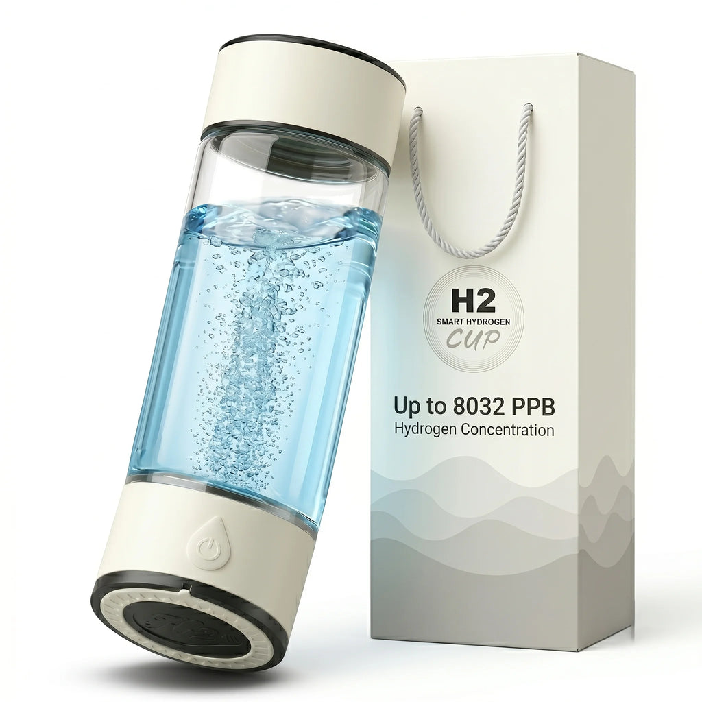 Hydrogen Water Generator Bottle — 8032 PPB SPE PEM Ionizer, Portable & Rechargeable