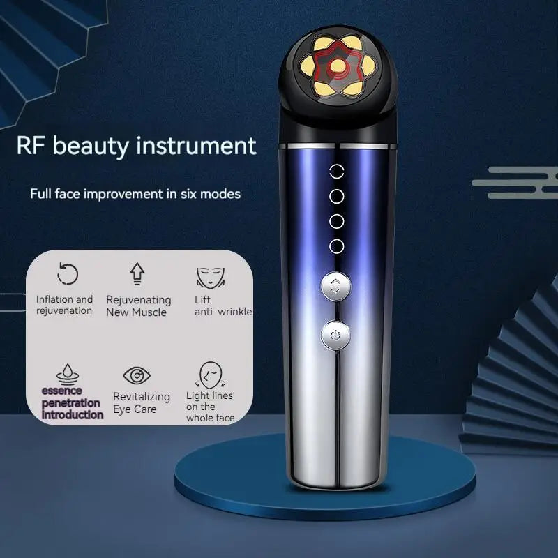 RF Skin Tightening Beauty Device – Microcurrent, Red Light Therapy & Heat Anti-Wrinkle Face Lifting Tool