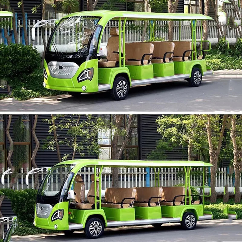2026 Hot Selling 8-Seater 11-Seater Electric Four-Wheel Golf Cart Scenic Manor/Villa/Tourist Electric Bus