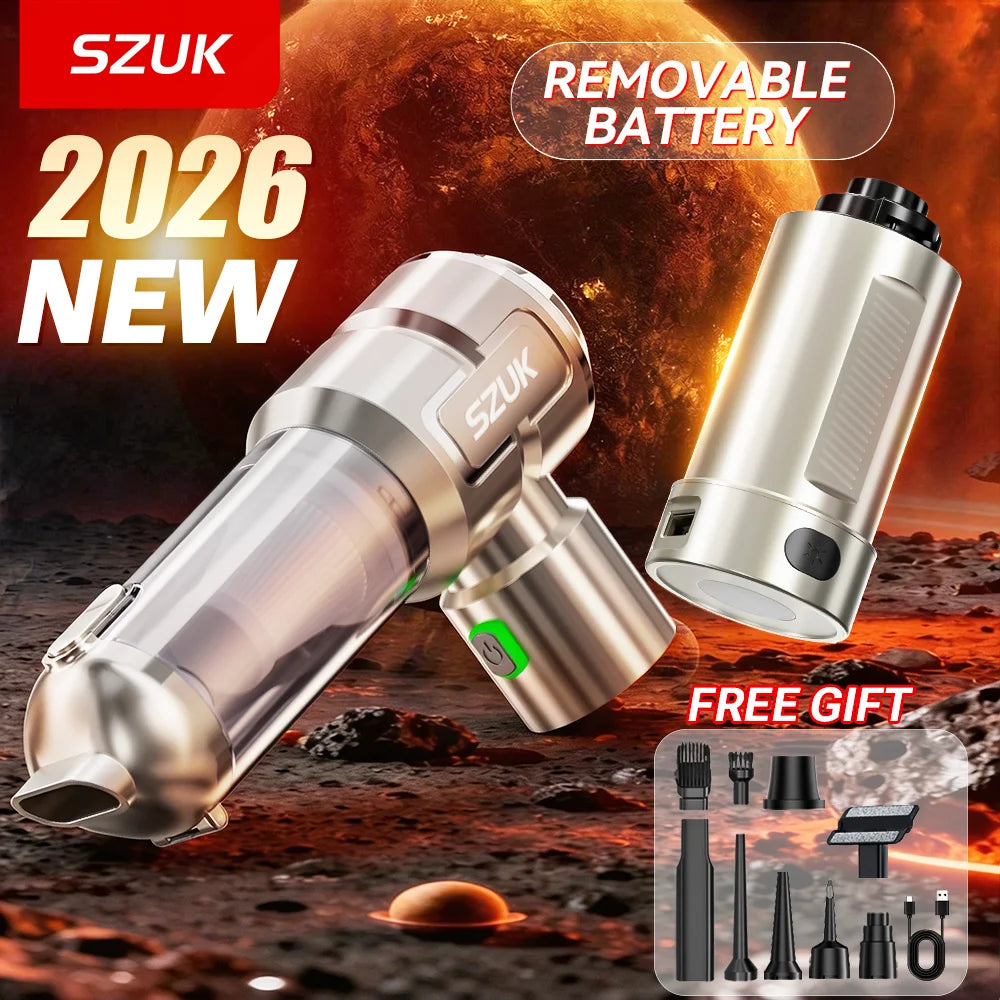 Cordless Car Vacuum – Removable Battery & Light