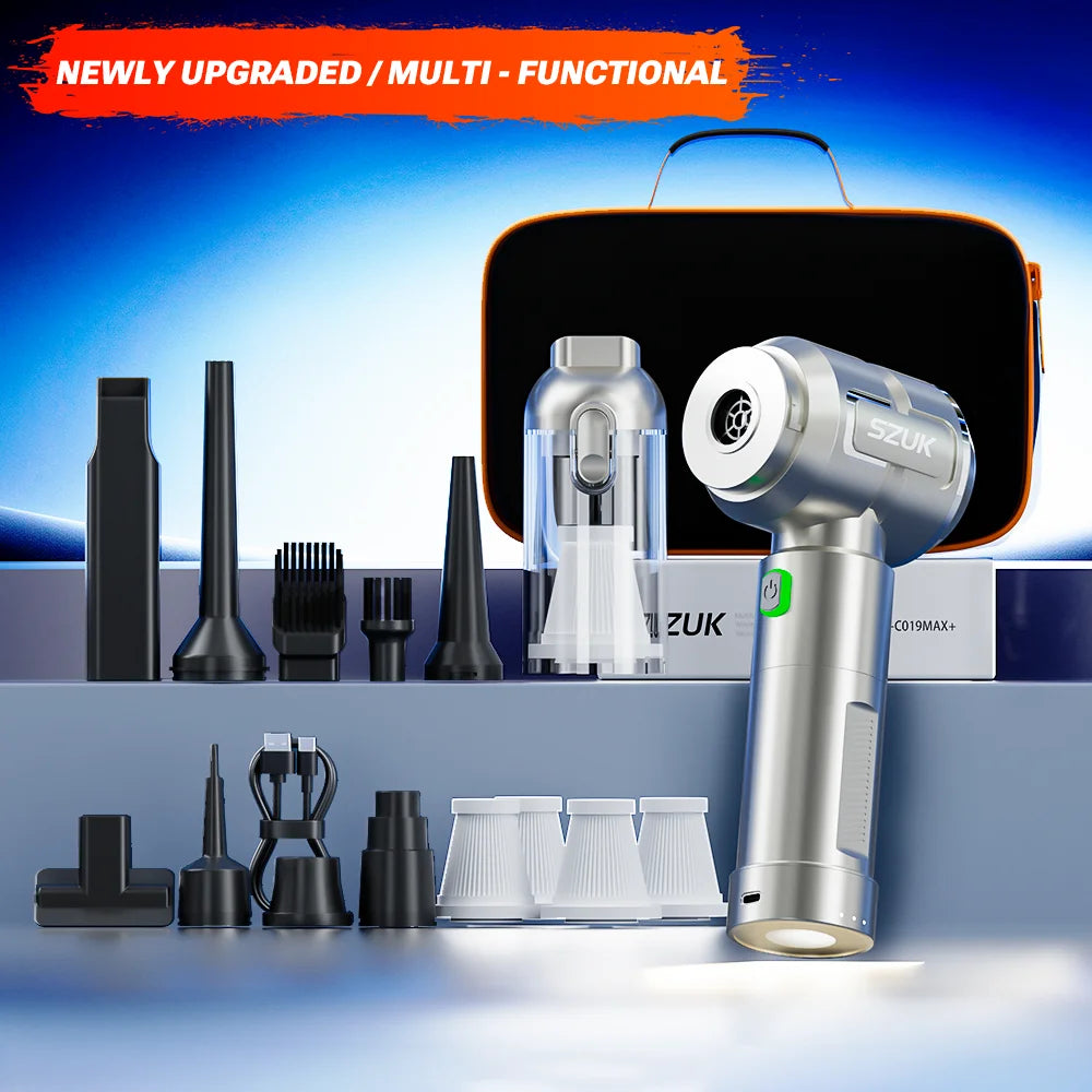 Cordless Car Vacuum – Removable Battery & Light