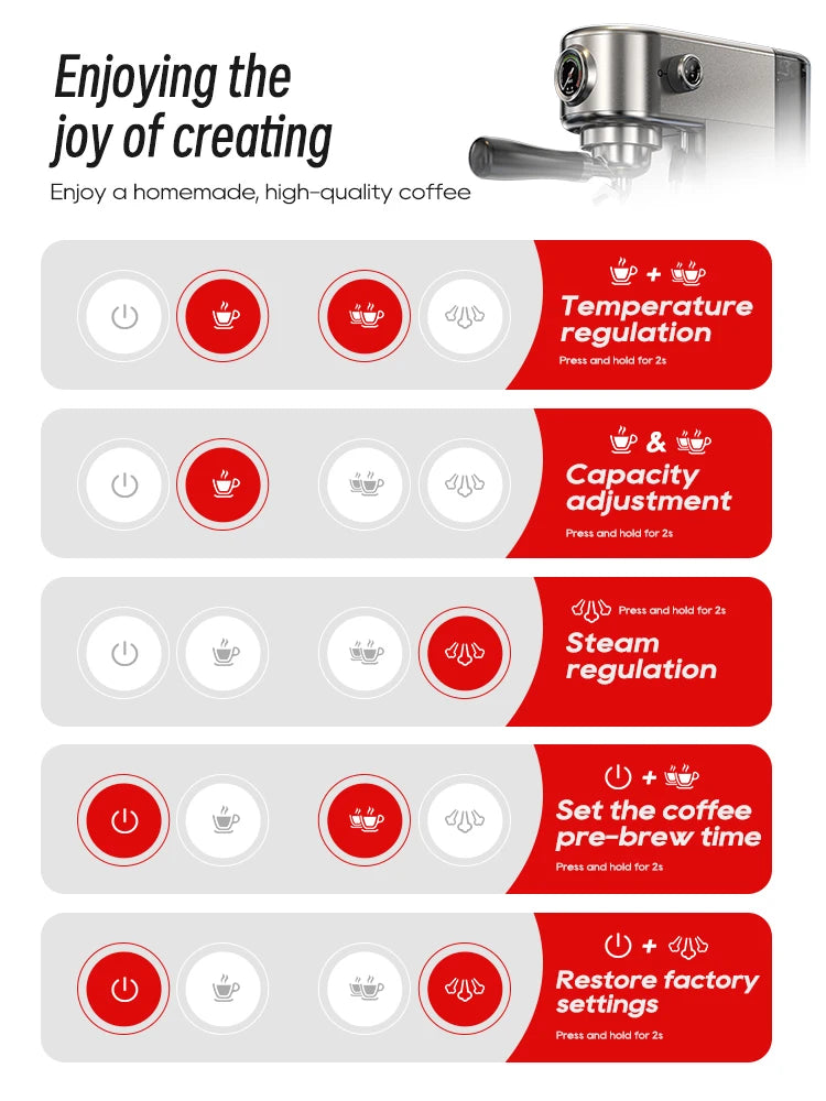 Barista-Level Espresso at Home — HiBREW H10B 20-Bar Semi-Automatic Espresso Machine | Temperature Control, Hot & Cold, Slim Design