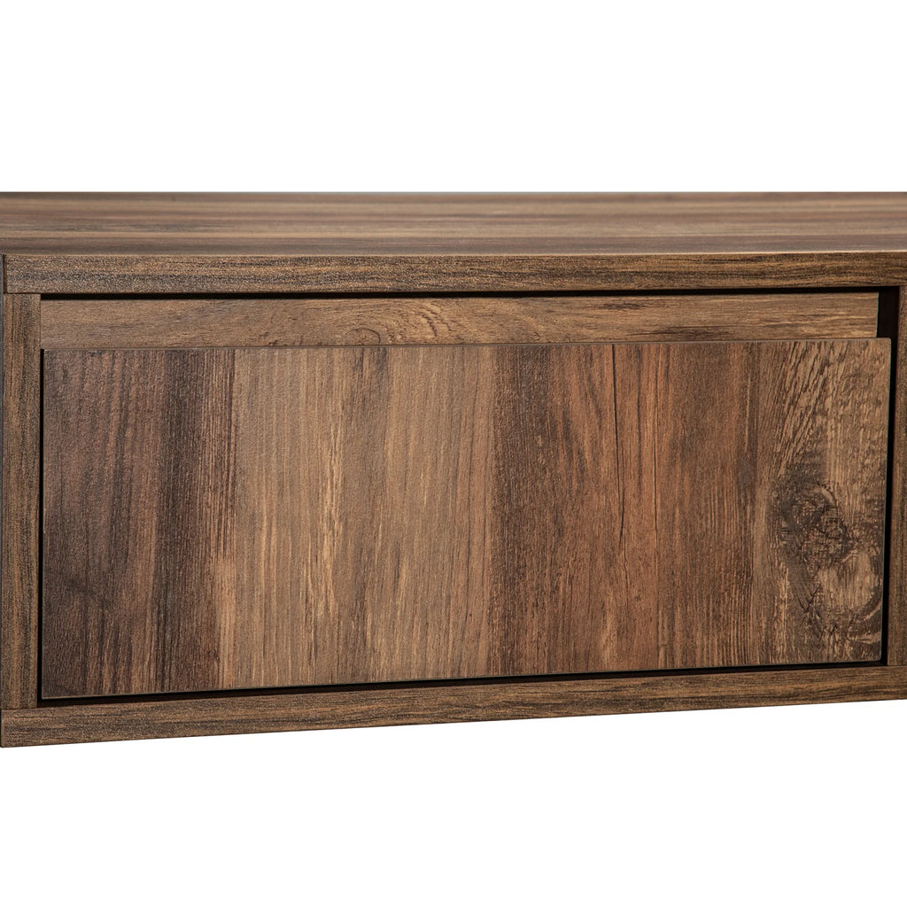 Comanlai Wood Grain Coffee Table with Drawer & Storage