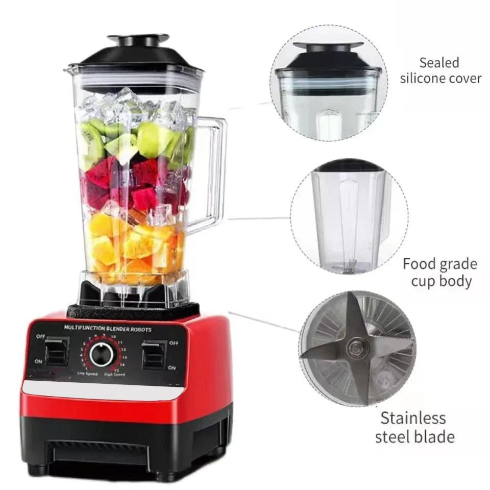 2000W Heavy Duty Commercial Blender – High-Power Ice & Smoothie Blender, BPA-Free, Food Processor