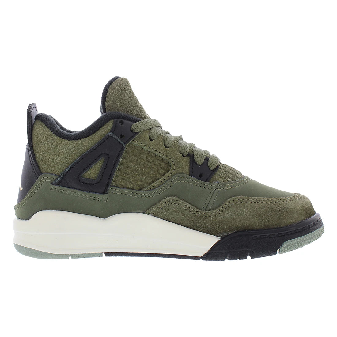 Jordan 4 Retro SE Craft PS Boys Sneakers — Medium Olive/Pale Vanilla (100% Authentic)