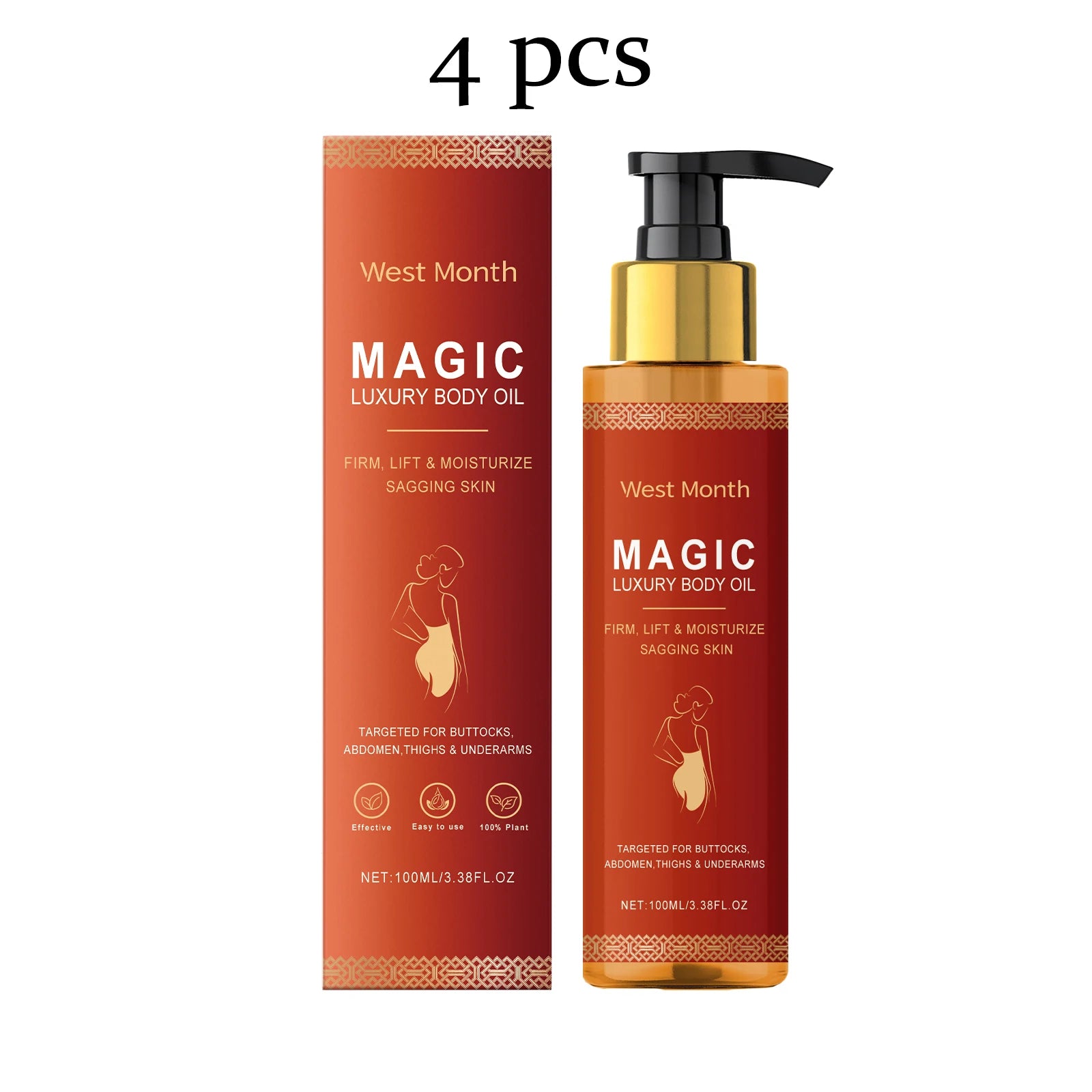 Firming Body Oil — Tightening & Nourishing Essential Oil for Skin Elasticity, Dryness & Smoothness