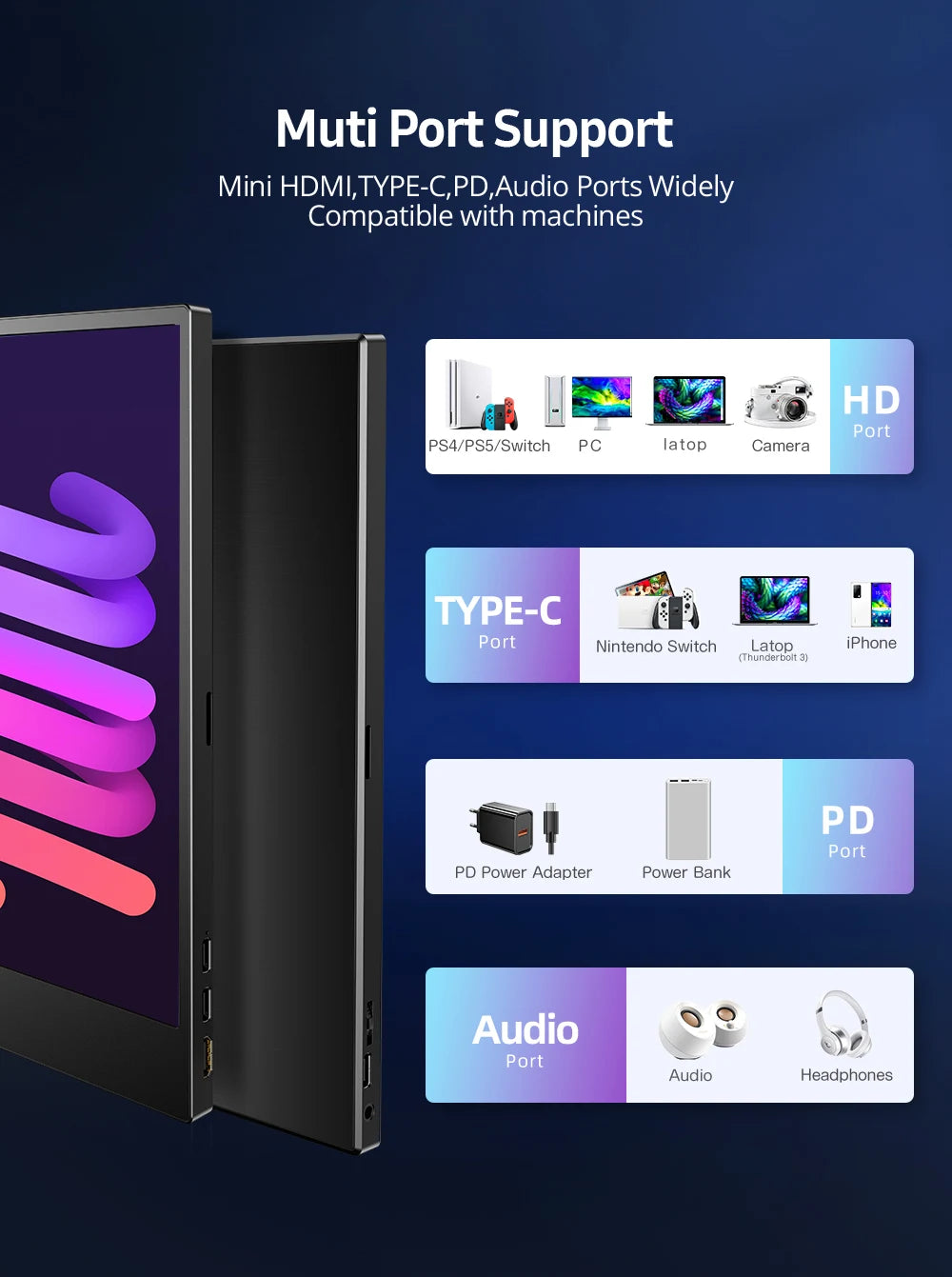 15.6-Inch Portable Touchscreen Monitor – Full HD & Smart Cover