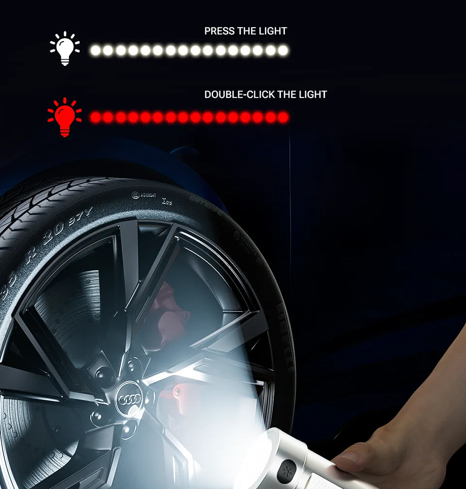 Cordless Car Vacuum – Removable Battery & Light