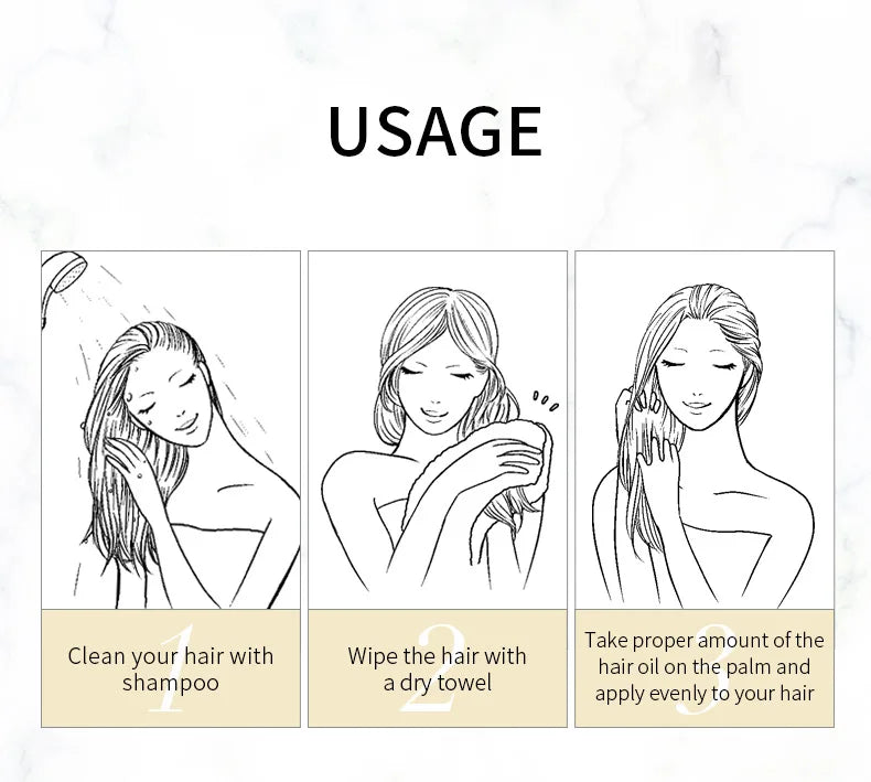 Moroccan Pure Argan Oil Hair Treatment — Leave-In Frizz & Dryness Repair Oil