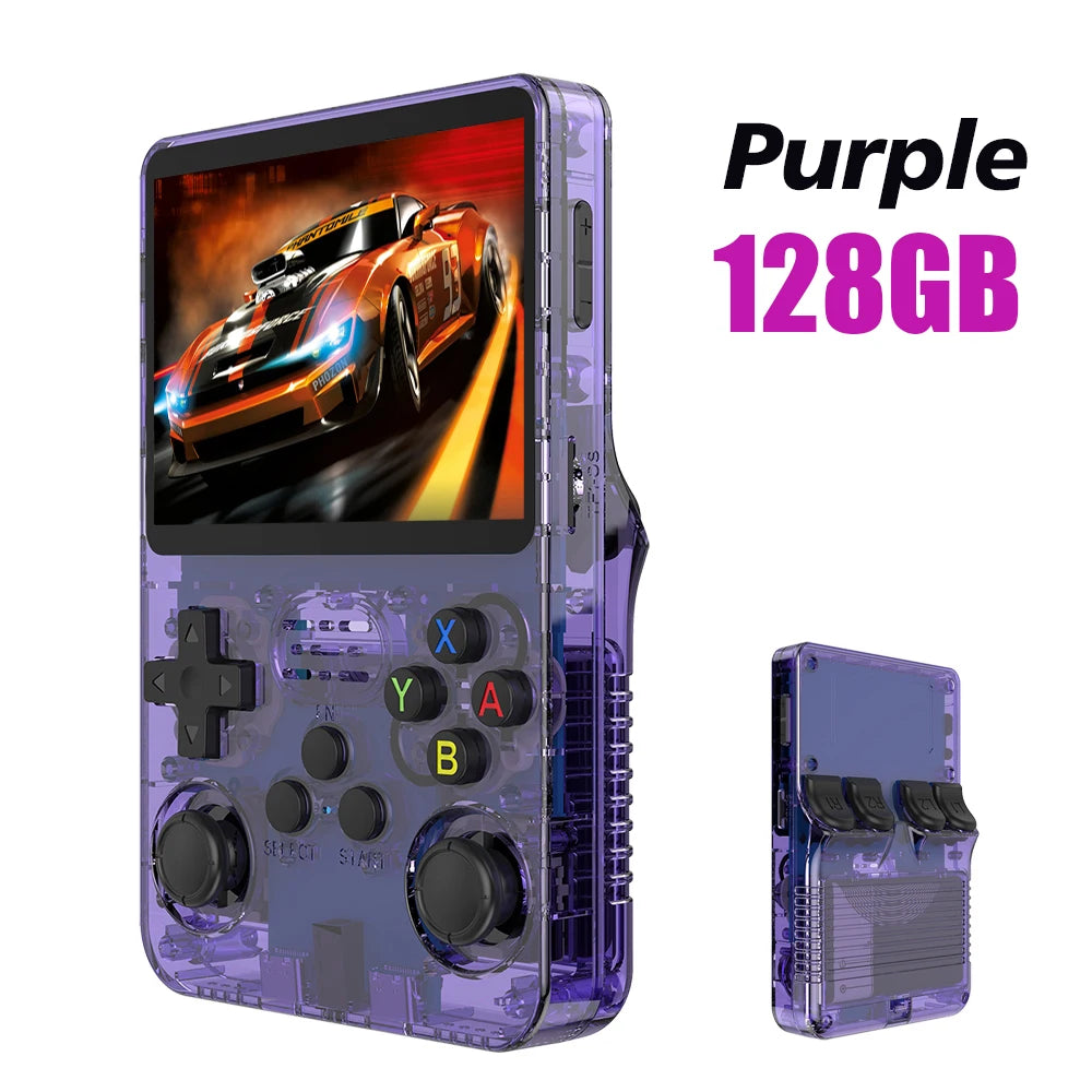 R36S Retro Handheld Game Console — 128GB, 3.5" IPS Screen, Linux, 64GB Games