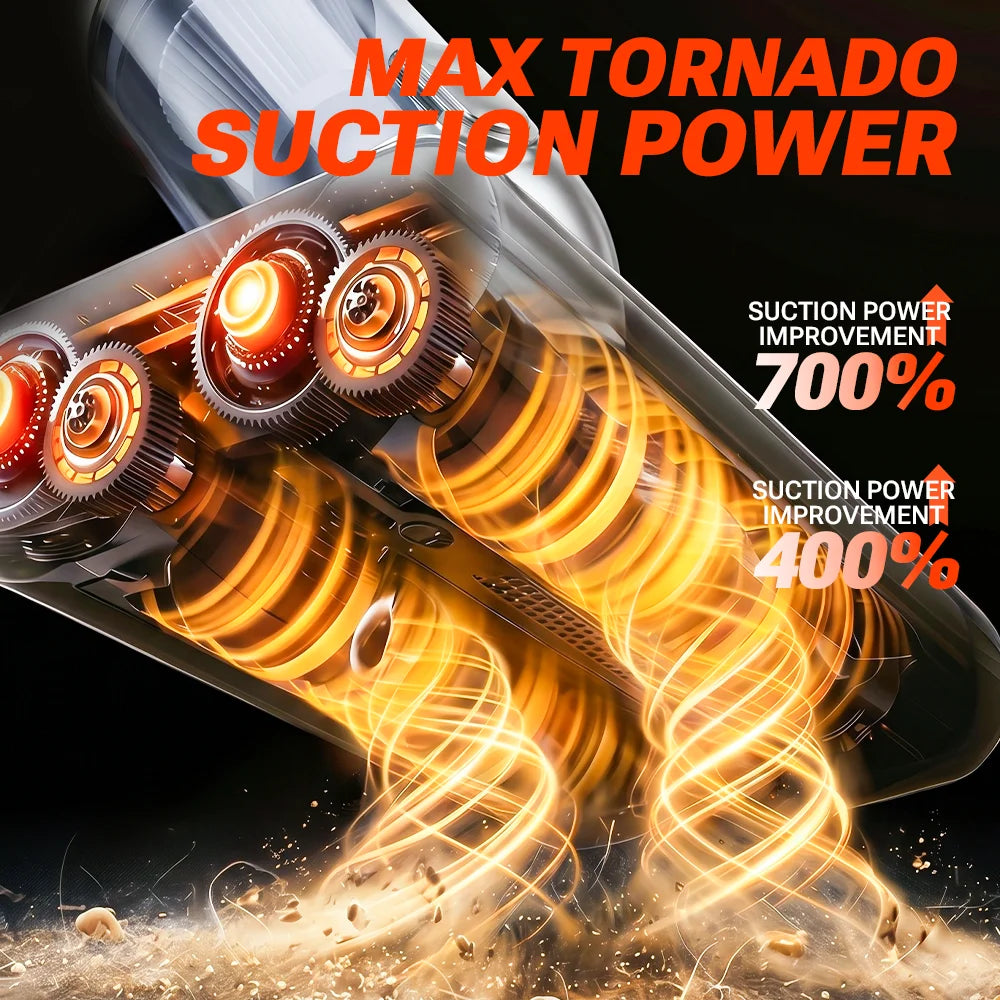 Cordless Car Vacuum – Removable Battery & Light