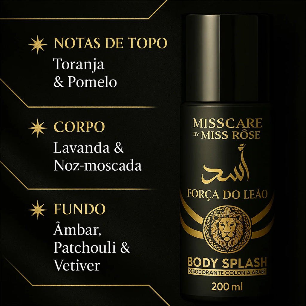 Men’s Lion Strength Body Splash 200ml – Oriental Woody Cologne Deodorant