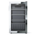 130-Can Beverage Refrigerator & Cooler — Mini Fridge with Glass Door, Adjustable Removable Shelves for Office & Bar