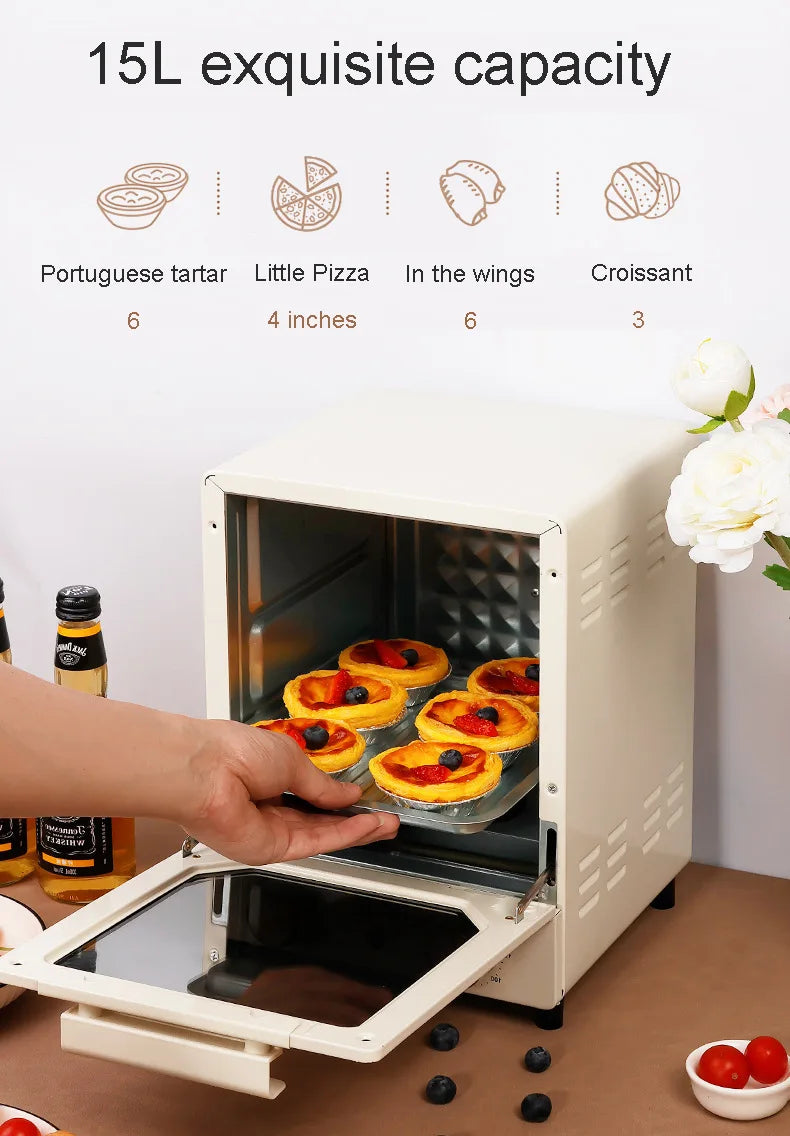 16L Mini Electric Toaster Oven — 3-Tier with Timer & Temperature Control for Baking & Roasting