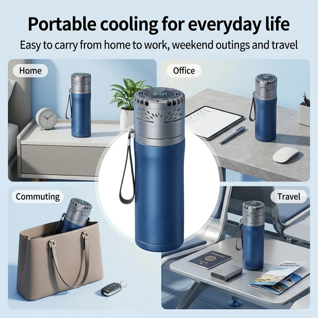 Smart Insulin Cooler Cup – Portable Medical Fridge with 0–20°C Digital Temperature Control for Diabetes & Insulin Pens