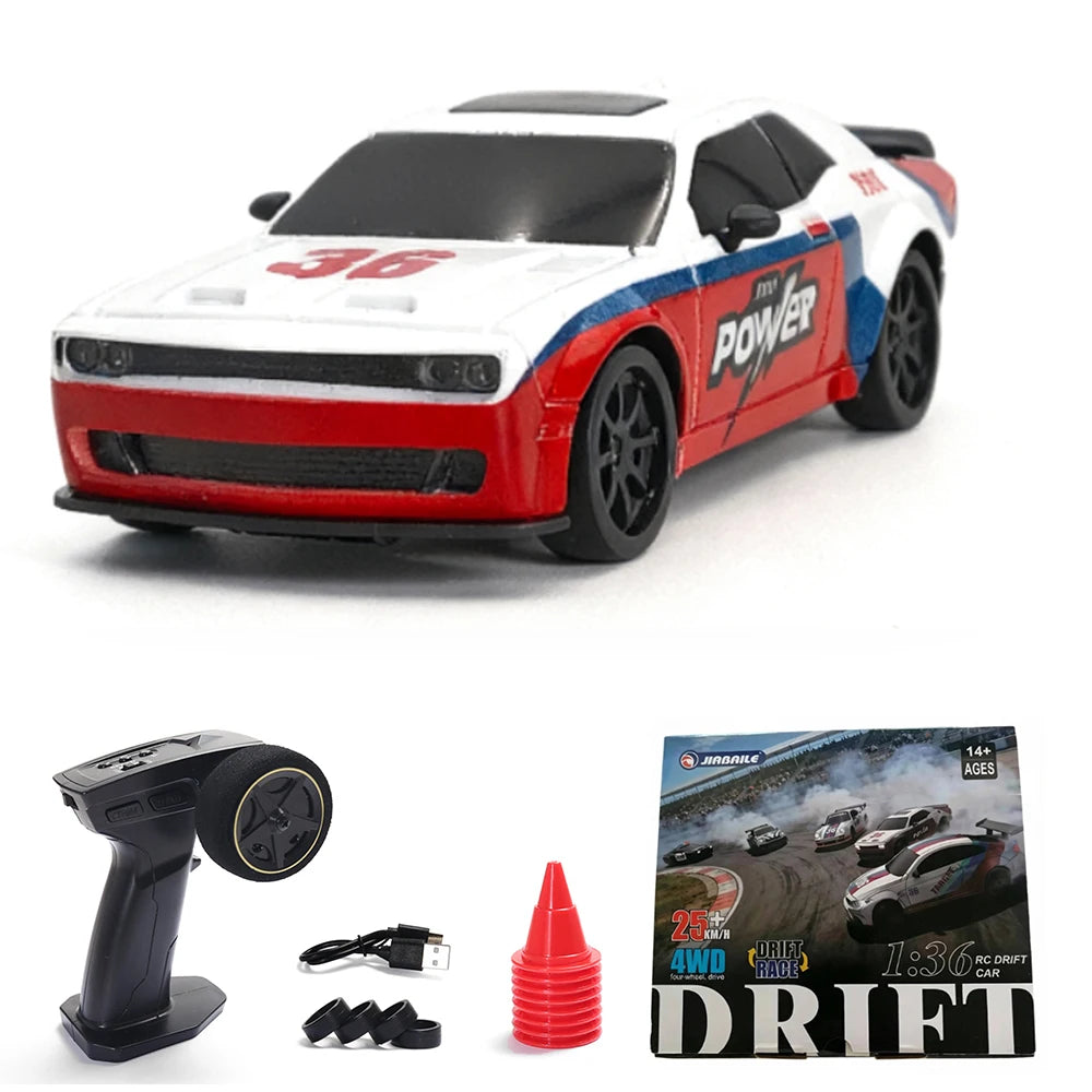 1:36 4WD Mini RC Off-Road Crawler Car with LED Lights – Remote Control Toy for Kids & Adults