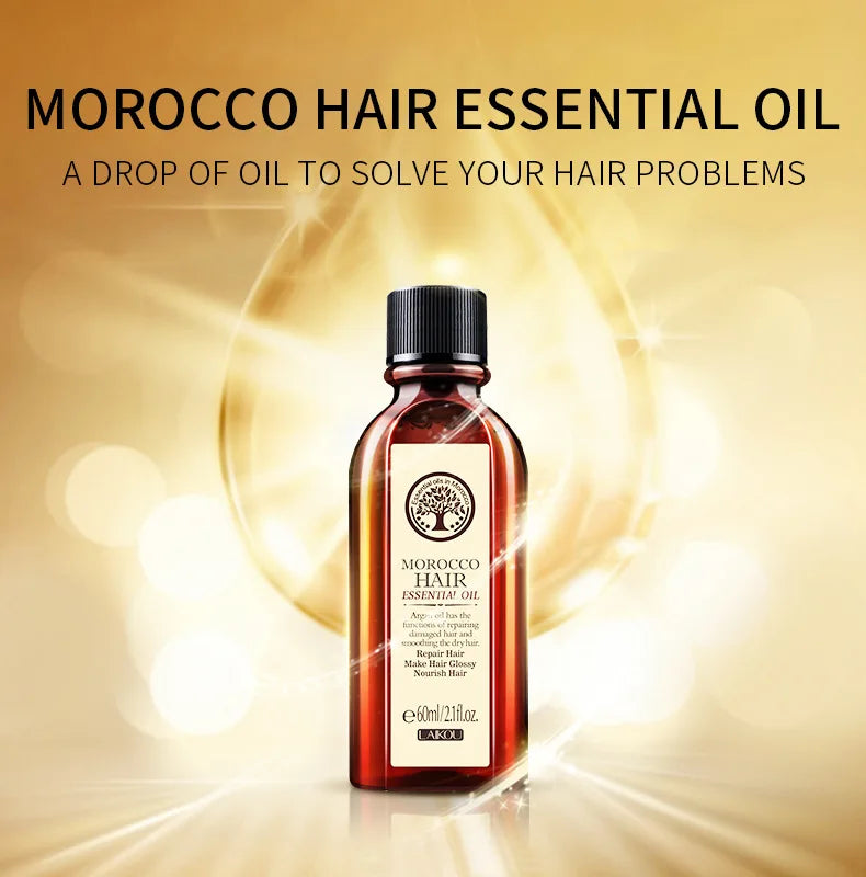 Moroccan Pure Argan Oil Hair Treatment — Leave-In Frizz & Dryness Repair Oil