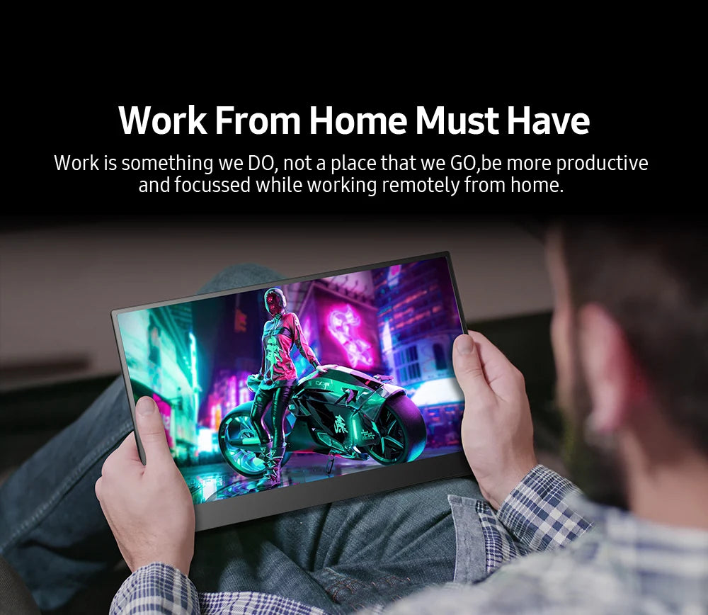 15.6-Inch Portable Touchscreen Monitor – Full HD & Smart Cover