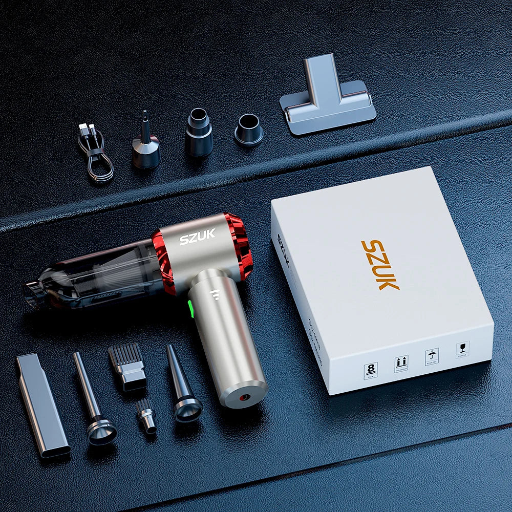 SZUK Mini Wireless Car Vacuum Cleaner — 985,000Pa HEPA Wet & Dry Handheld Portable Vacuum