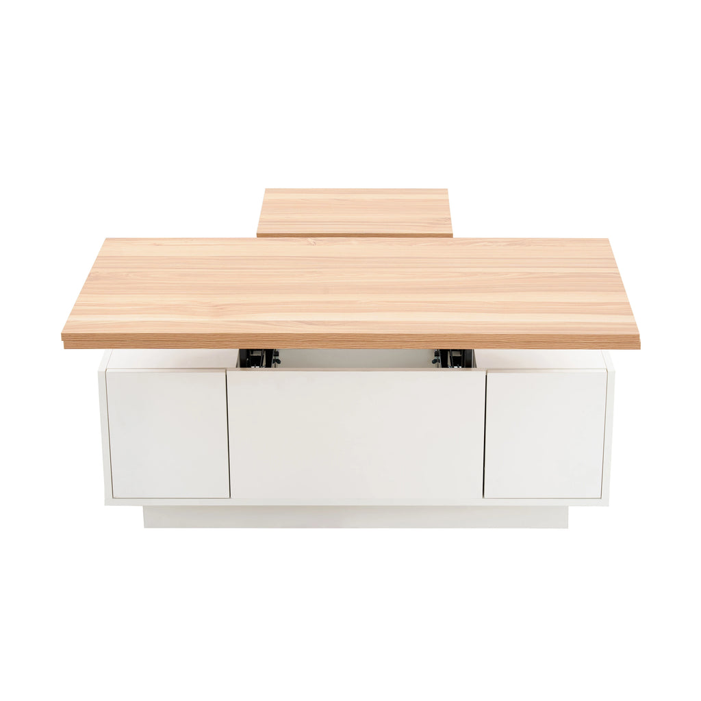 Modern coffee table with double lifting mechanism, hidden storage-load capacity up to 50 kg-residential furniture