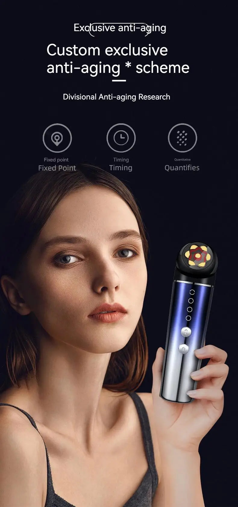 RF Skin Tightening Beauty Device – Microcurrent, Red Light Therapy & Heat Anti-Wrinkle Face Lifting Tool