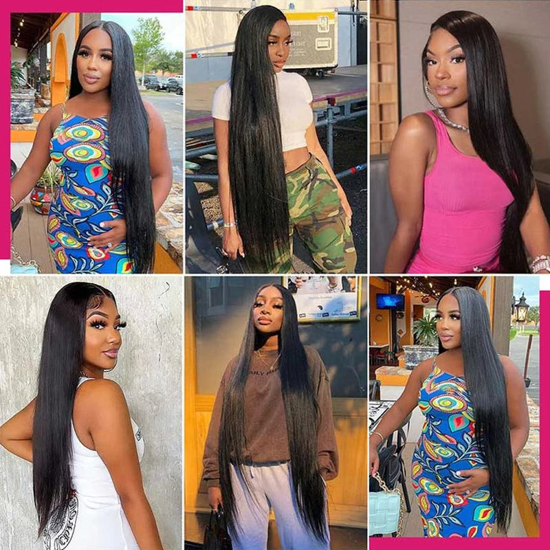 100% Malaysian Bone Straight Lace Front Wig | 30 Inch 13x4 13x6 Pre-Plucked Remy Human Hair