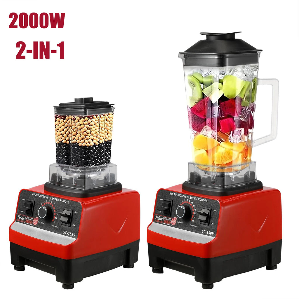2000W Heavy Duty Commercial Blender – High-Power Ice & Smoothie Blender, BPA-Free, Food Processor