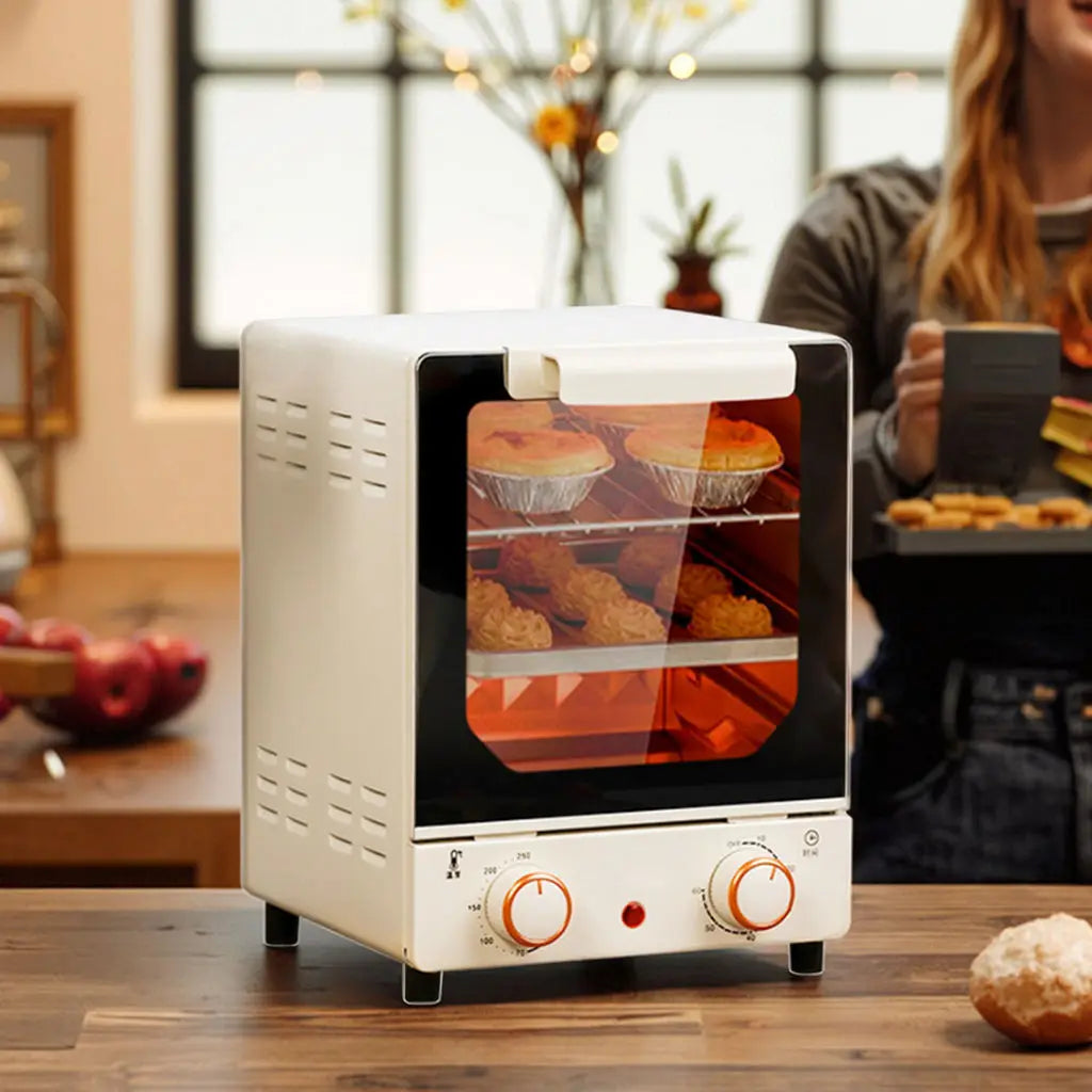 16L Mini Electric Toaster Oven — 3-Tier with Timer & Temperature Control for Baking & Roasting