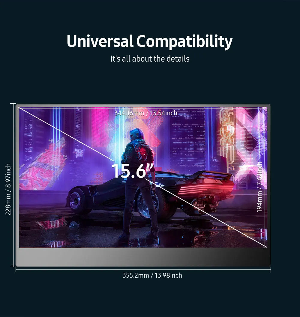15.6-Inch Portable Touchscreen Monitor – Full HD & Smart Cover