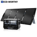 ECO-WORTHY 200W Portable Solar Panel & 2400W Power Station – 2048Wh LiFePO4 Battery for RV & Off-Grid