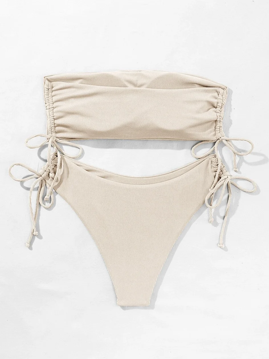 Bandeau High Waist Bikini Set — 2-Piece Women's Swimsuit