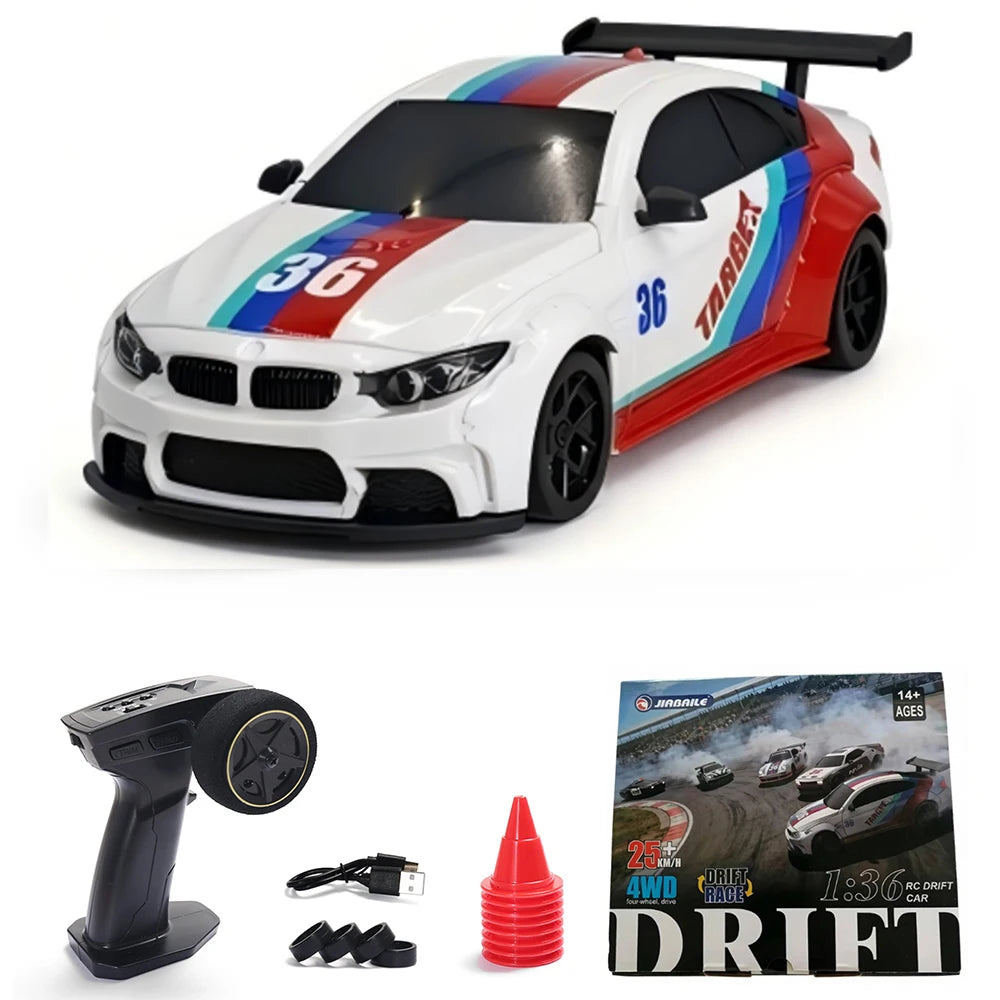 1:36 4WD Mini RC Off-Road Crawler Car with LED Lights – Remote Control Toy for Kids & Adults