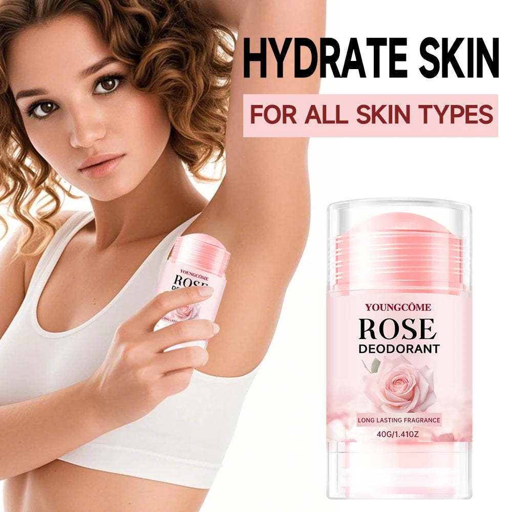 Pink Rose Essentials Deodorant Stick – Long-Lasting Fragrance Cream